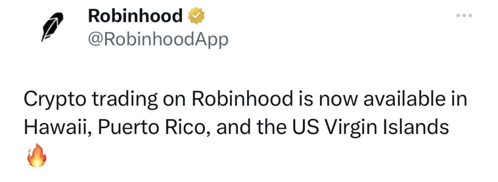 Robinhood crypto news: Robinhood on X