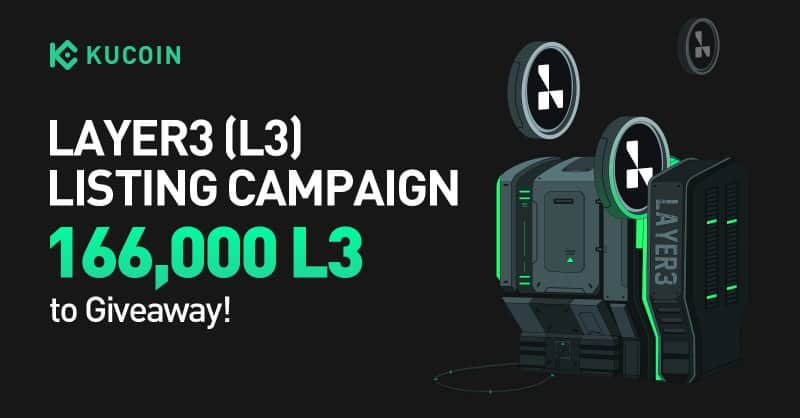 L3 KuCoin Listing: 166,000 Token Giveaway