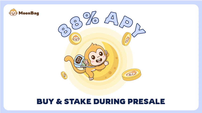 MoonBag's Presale: 88% APY Staking, High Returns, and MoonBag Liquidity Plan Surpass Chainlink and Book of Meme = The Bit Journal