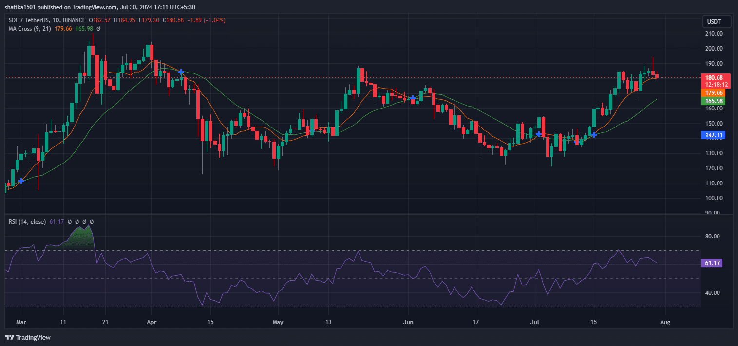 SOL/USDT Daily Price Chart 