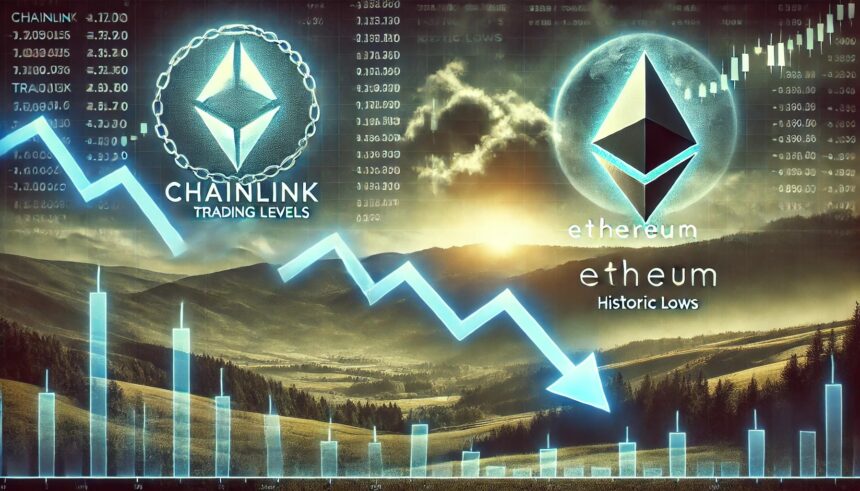 Chainlink Trading Levels and ETH Hit Historic Lows