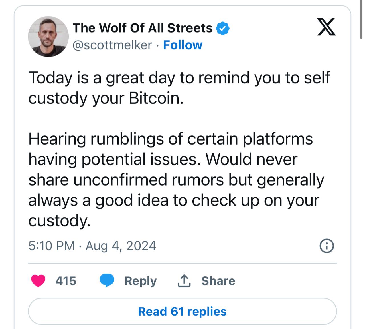 Crypto Self Custody