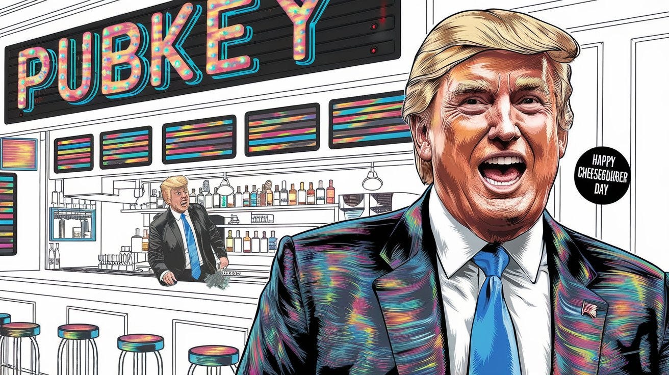 Donald Trump Visits at PubKey Bar