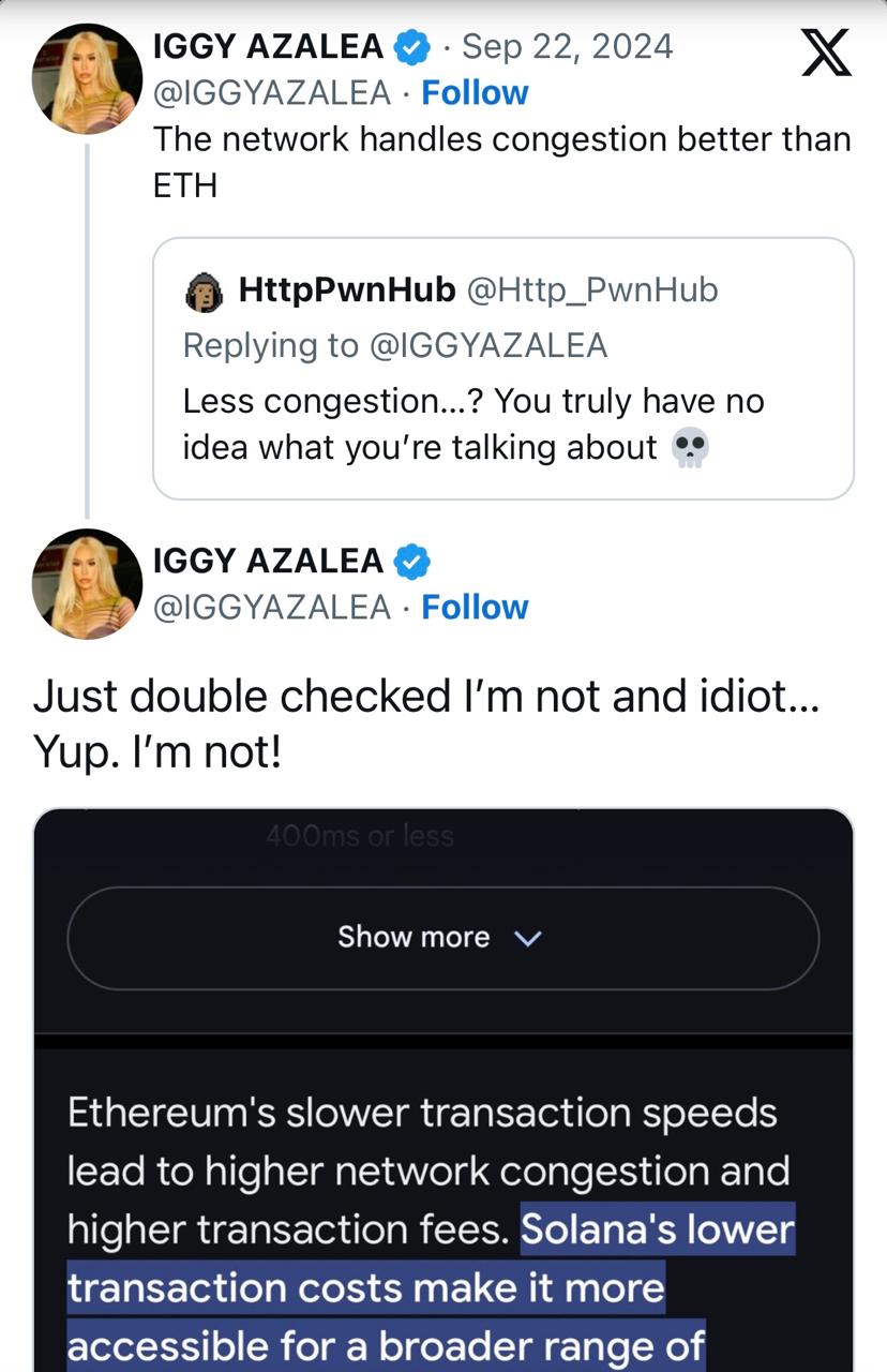 Iggy Azalea and Vitalik Buterin Recent Spat