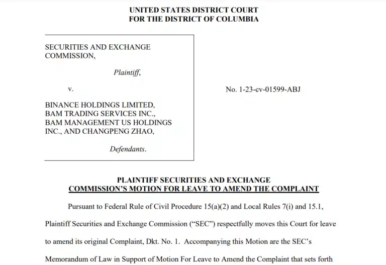 SEC Amends Complaint Against Binance: Ripple CLO Reacts! = The Bit Journal