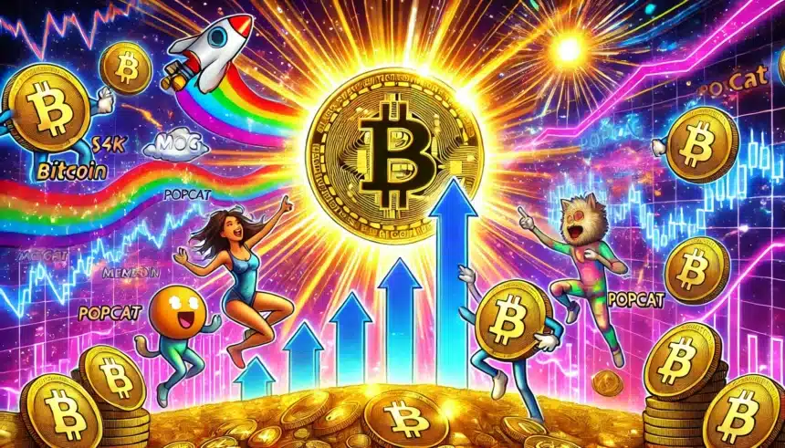 Bitcoin Soars to $64K as Memecoin Supercycle Ignites MOG and POPCAT