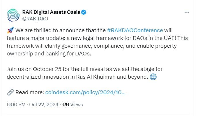 DAOs Find a New Home in UAE’s Digital Assets Oasis with Legal Protections