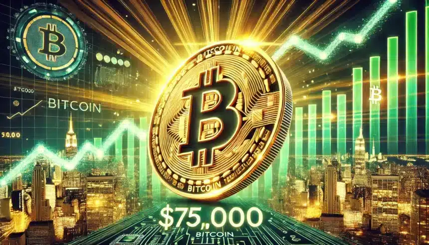 Bitcoin Soars Past $75K as Trump Leads Early Election Results