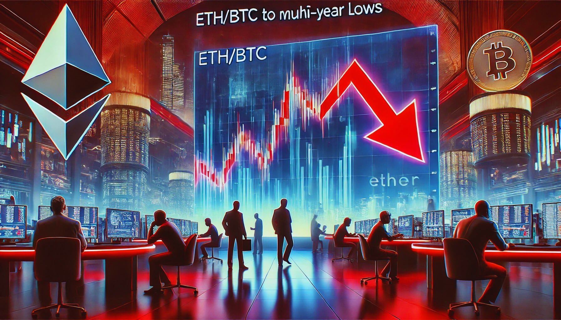 ETH/BTC Plunges to Multi-Year Lows as Ether Sell-Off Accelerates