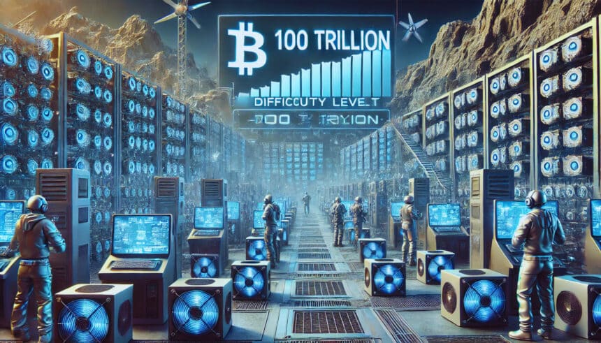 Bitcoin Mining Difficulty Hits 100 Trillion, Pushing Miners to the Limit