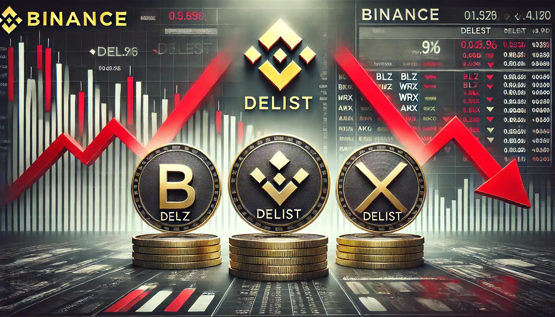 Binance Announces Delisting of BLZ, WRX, and AKRO Tokens: Prices Plummet = The Bit Journal