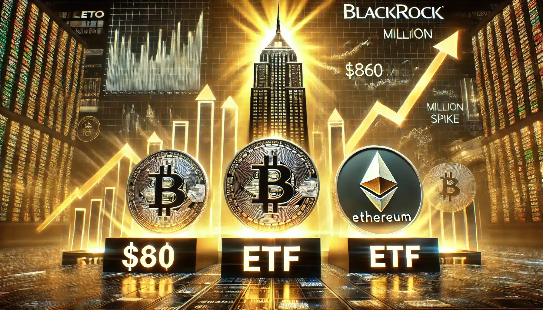 BlackRock Dominates the Bitcoin and Ethereum ETF Market with a Historic $860 Million Surge