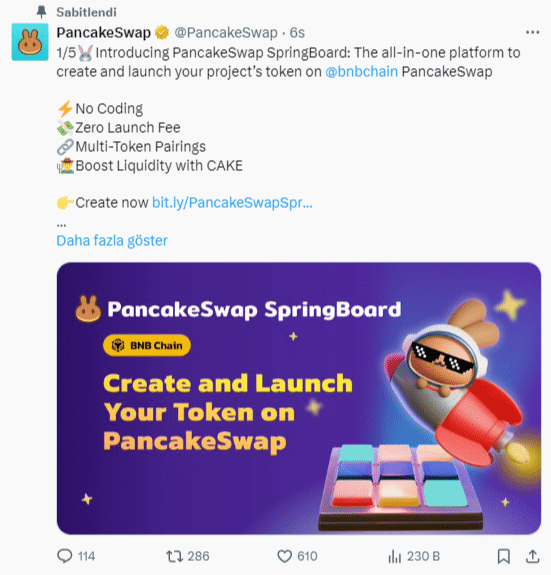 PancakeSwap Launches SpringBoard: DeFi Token Surges Over 30% = The Bit Journal