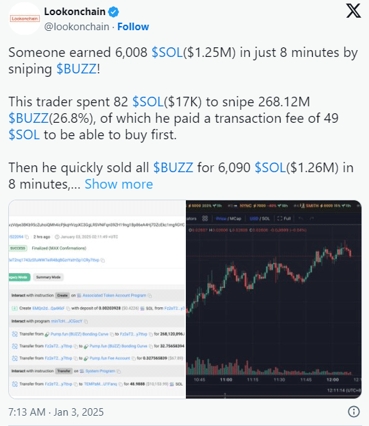 Trader Turns $17,000 Into $1.25 Million in 8 Minutes With Solana Token Sniping = The Bit Journal