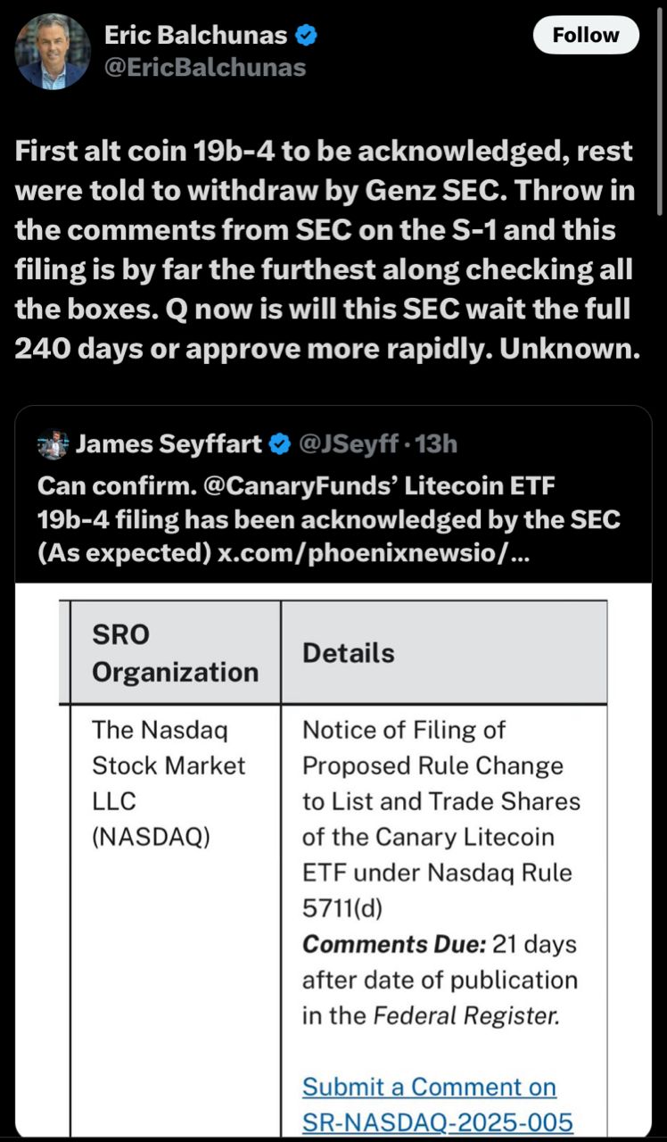 Litecoin ETF in Full Steam as SEC Pays Attention