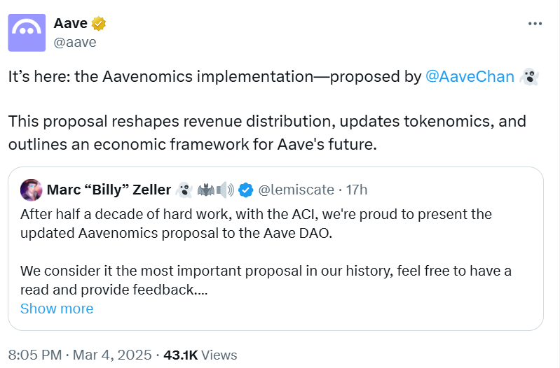 Aave Updates