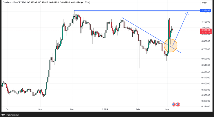 Cardano (ADA) Eyes Major 125% Surge Amid Whale Accumulation 