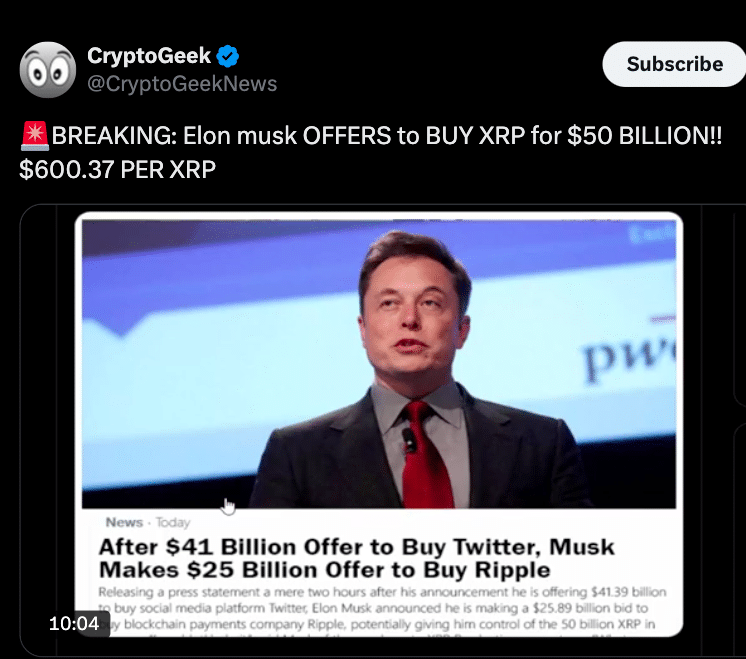 Fact or Fiction: Did Elon Musk Just Back Ripple with $104 Billion? 9 Elon Musk XRP Rumors