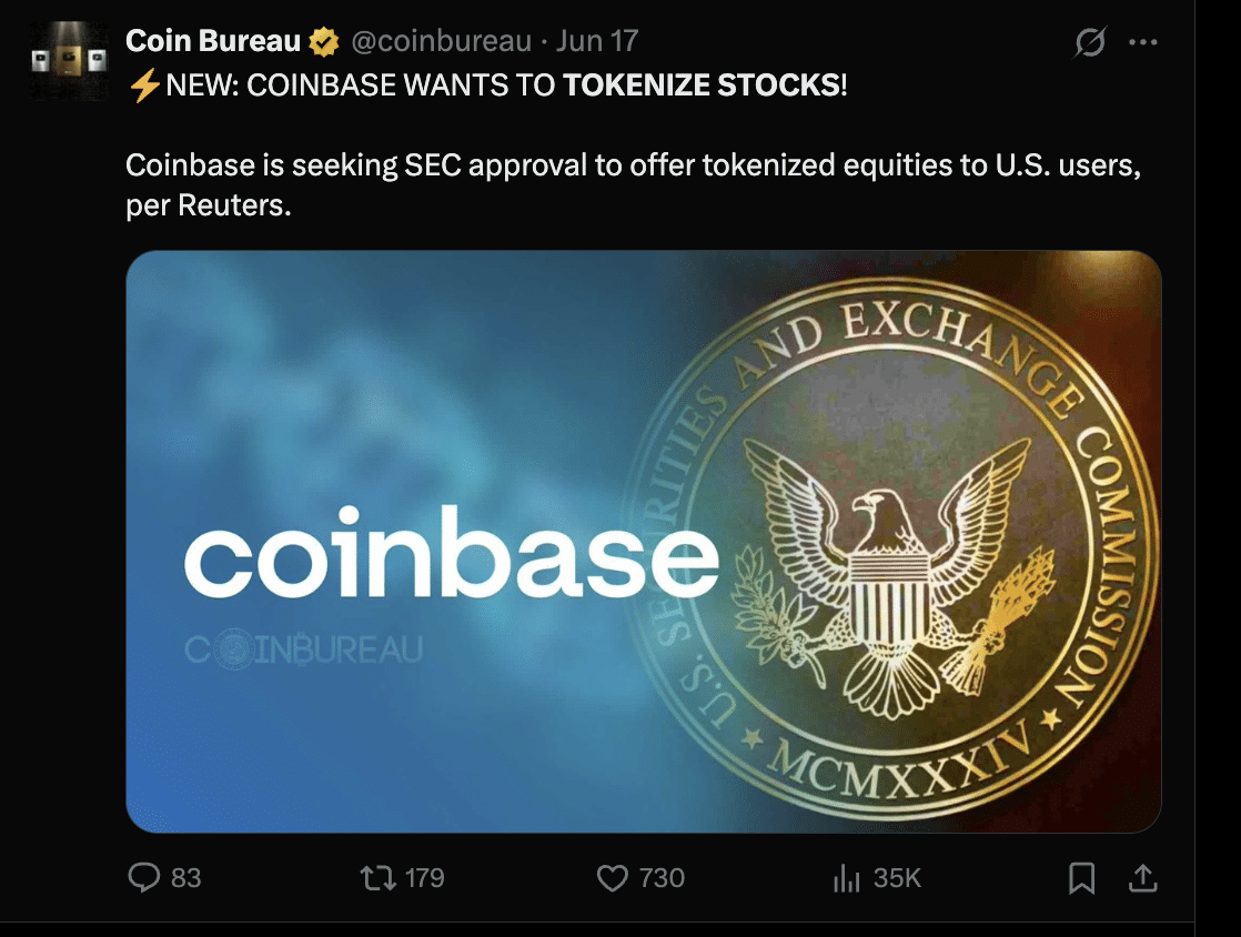 SEC tokenized stocks approval