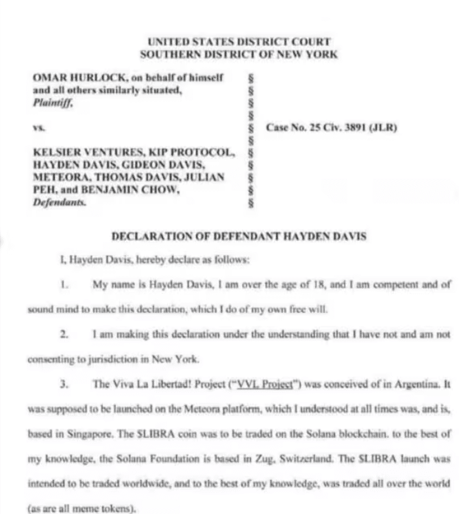 LIBRA Case: New York Court Unfolds the Crypto Scam Involving $280 Million 8 LIBRA case