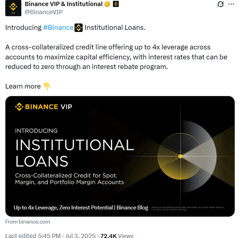 Binance Unlocked 4x Leverage for Institutions: What It Means for Investors 8 Binance Institutional Loans
