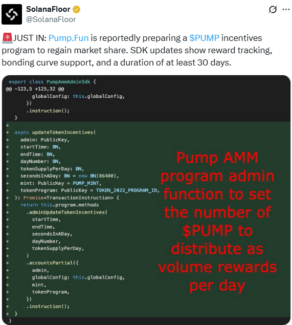Pump.fun Strikes Back: New $PUMP Rewards Could Revive Token Price 8 PUMP token rewards