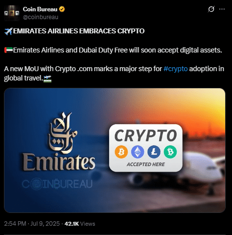 Bitcoin flight payments