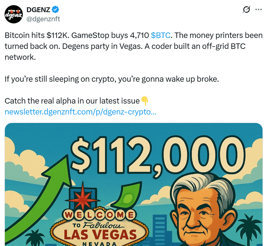 Bitcoin Soars Past $112K as Fed Flags Tariff-Led Inflation: Can Bulls Push to $120K? 9 bitcoin market