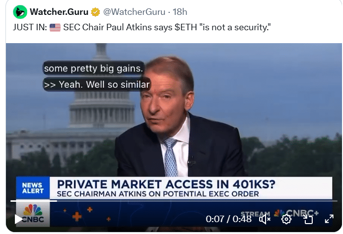 SEC Chair Declares $ETH Is Not a Security: A New Dawn for Crypto Regulation 8 Ethereum not a security