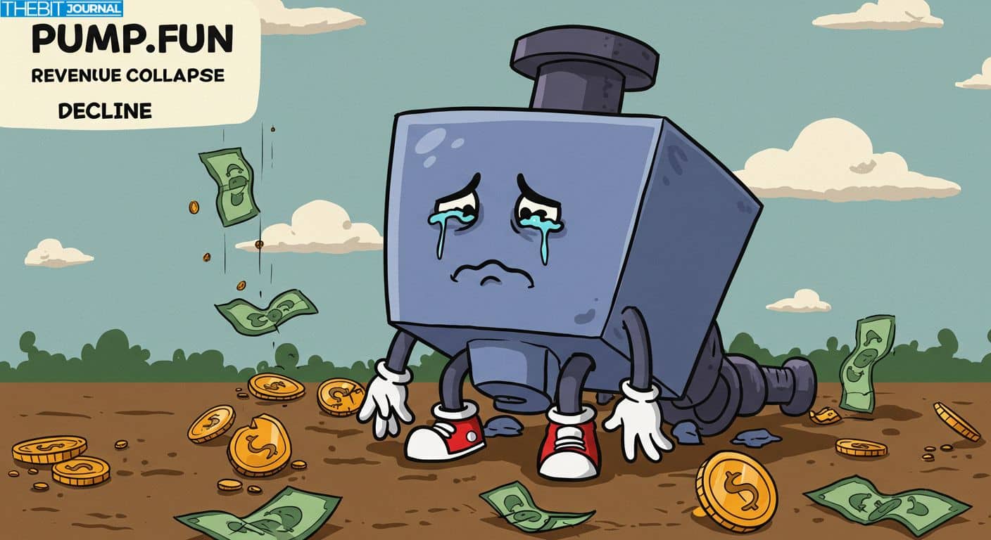 Solana based meme coin launchpad Pump.fun Revenue Collapse