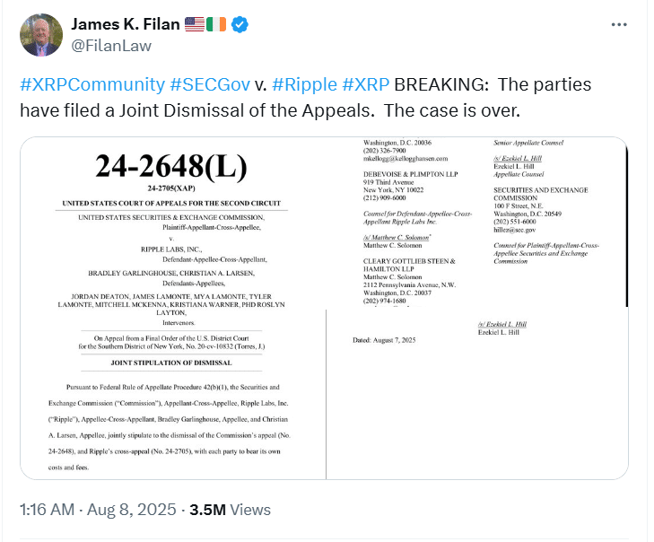 XRP lawsuit ends